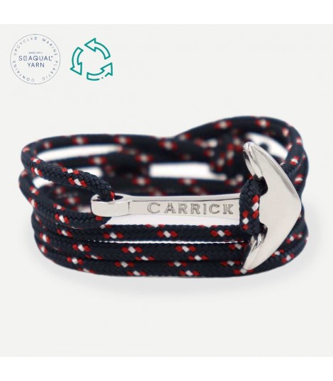 Pulsera náutica Carrick Henley plateada