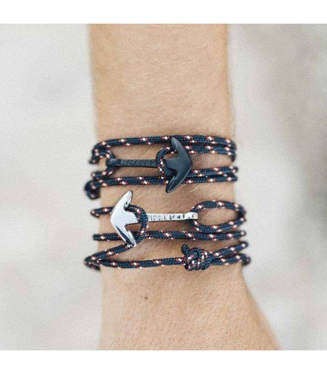 Pulsera náutica Carrick Henley plateada