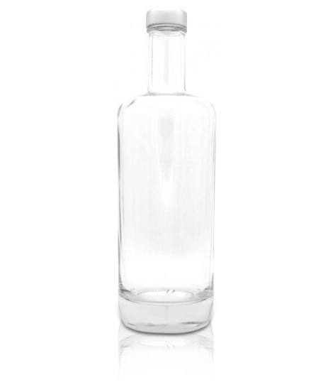 Botella de cristal con tapón estilo aluminio cuello largo personalizada