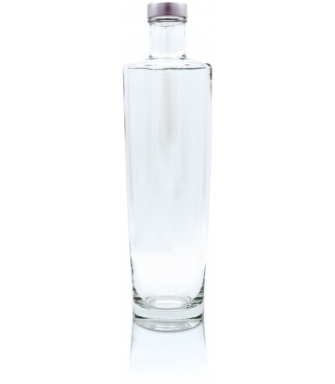 Botella de cristal con tapón estilo aluminio personalizada