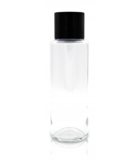 Botella de cristal con tapón negro 50cl personalizada