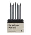 Set de 5 lapices de grafito 2B sin madera K arst