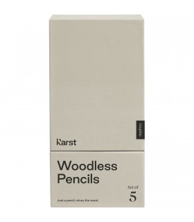 Set de 5 lapices de grafito 2B sin madera K arst