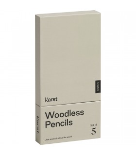 Set de 5 lapices de grafito 2B sin madera K arst