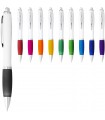 Bolígrafo blanco con empuñadura de color Nash