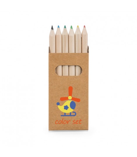 BIRD Caja con 6 lapices de color