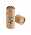 CYLINDER Caja con 12 lapices de color