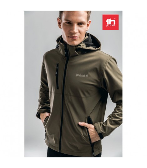 THC ZAGREB Chaqueta softshell para hombre con capucha removible