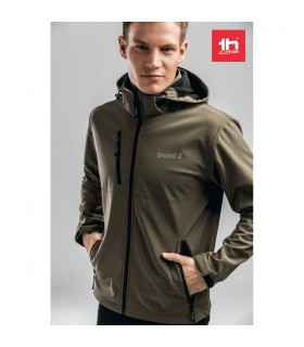 THC ZAGREB Chaqueta softshell para hombre con capucha removible