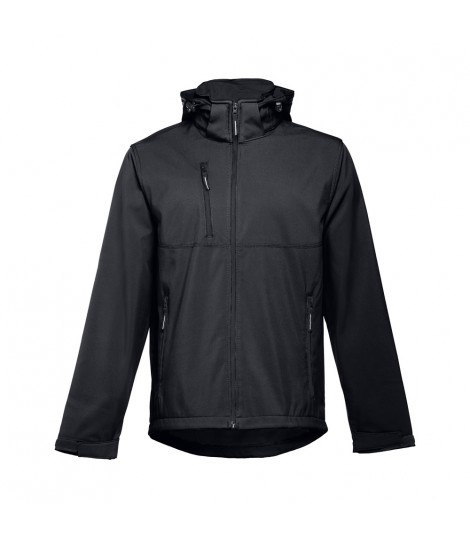 THC ZAGREB Chaqueta softshell para hombre con capucha removible