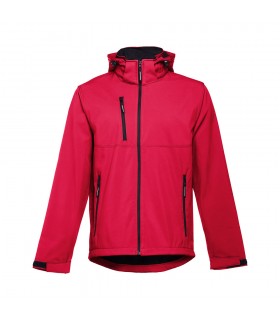 THC ZAGREB Chaqueta softshell para hombre con capucha removible