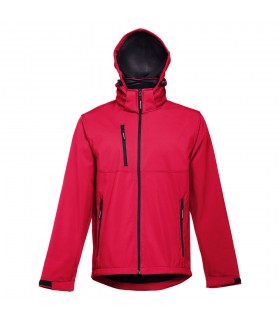 THC ZAGREB Chaqueta softshell para hombre con capucha removible