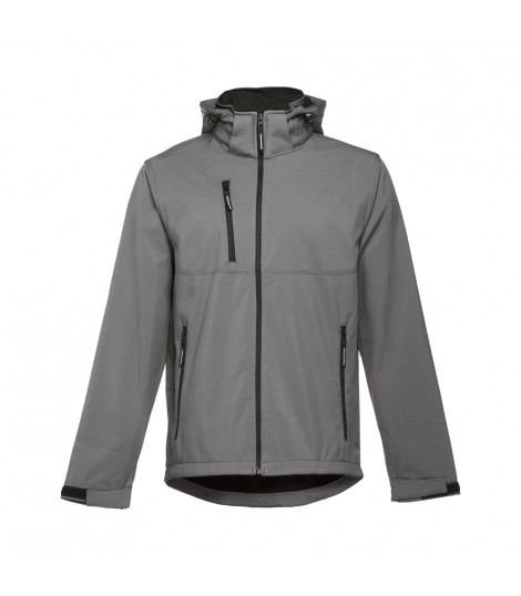 THC ZAGREB Chaqueta softshell para hombre con capucha removible