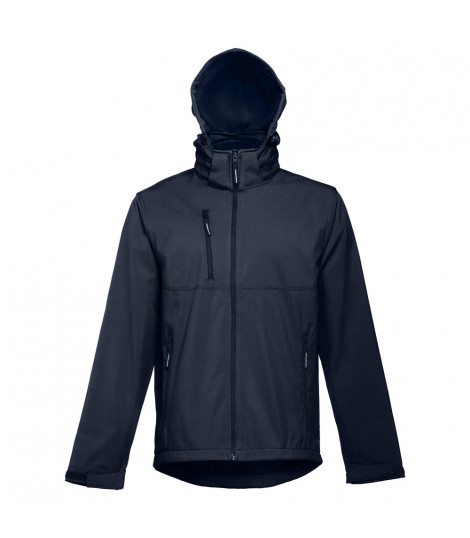 THC ZAGREB Chaqueta softshell para hombre con capucha removible