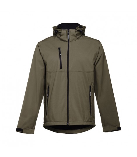 THC ZAGREB Chaqueta softshell para hombre con capucha removible