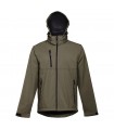 THC ZAGREB Chaqueta softshell para hombre con capucha removible