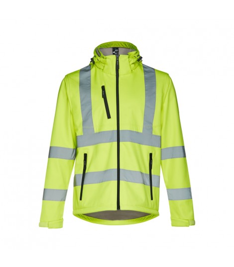 THC ZAGREB WORK Chaqueta de alta visibilidad para hombre con capucha removible
