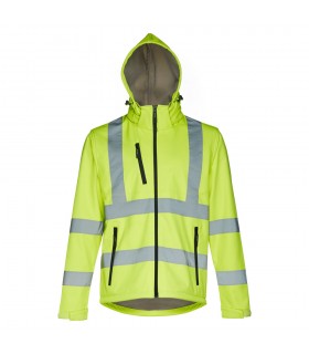 THC ZAGREB WORK Chaqueta de alta visibilidad para hombre con capucha removible