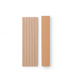 LAMONE Juego de 10 pajitas de papel kraft