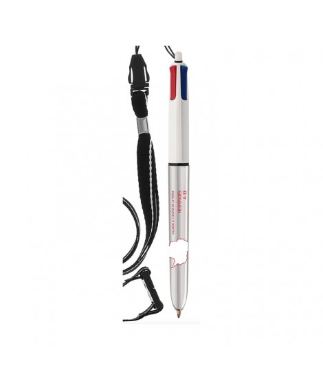 Bolígrafo BIC® 4 Colours Shine bolígrafo + Lanyard
