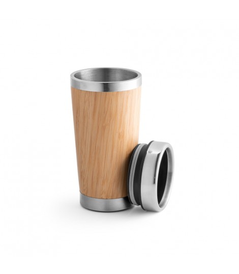 PIETRO Vaso de viaje de bambu de 500 ml