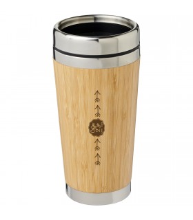 Vaso con aislamiento y exterior de bambú de 450 ml “Bambus”