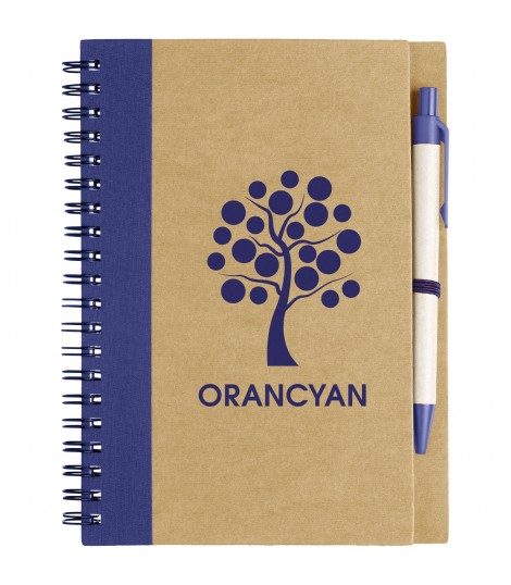 Libreta de papel reciclado con bolígrafo Priestly