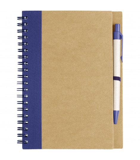 Libreta de papel reciclado con bolígrafo Priestly