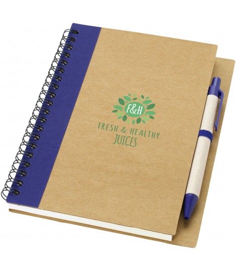 Libreta de papel reciclado con bolígrafo Priestly