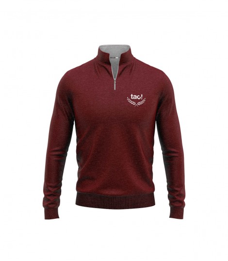 Sudadera con media cremallera cuello alto