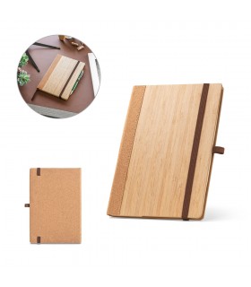 ORWELL Cuaderno A5 con tapa dura realizado con hojas de bambu y corcho