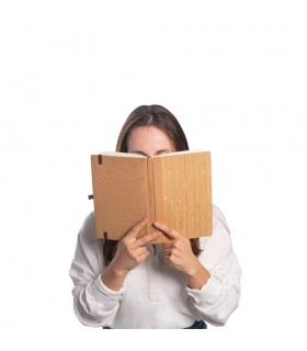 ORWELL Cuaderno A5 con tapa dura realizado con hojas de bambu y corcho