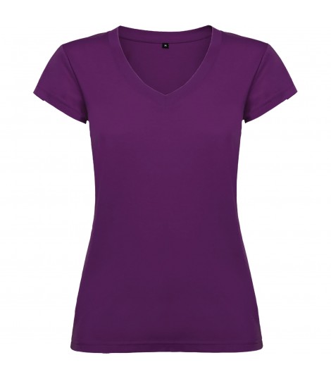 Camiseta de cuello de pico de manga corta para mujer Victoria