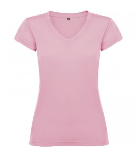 Camiseta de cuello de pico de manga corta para mujer Victoria