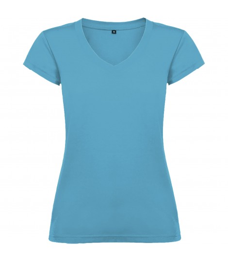 Camiseta de cuello de pico de manga corta para mujer Victoria