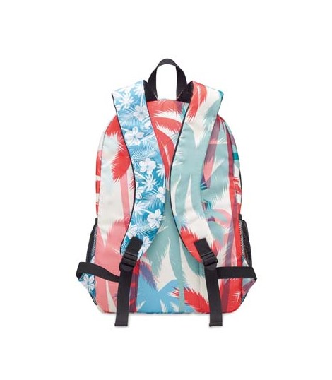 Mochila de poliéster impresa en toda la superficie