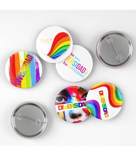 Pins, chapas, insignias de diversidad