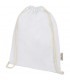 Bolsa con cordon de algodon reciclado GRS de 140 g m Oregon