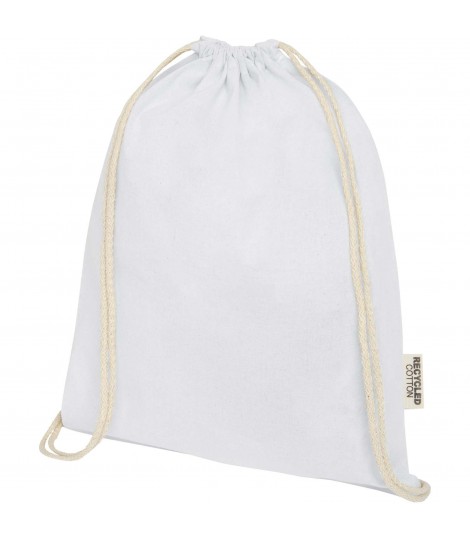 Bolsa con cordon de algodon reciclado GRS de 140 g m Oregon