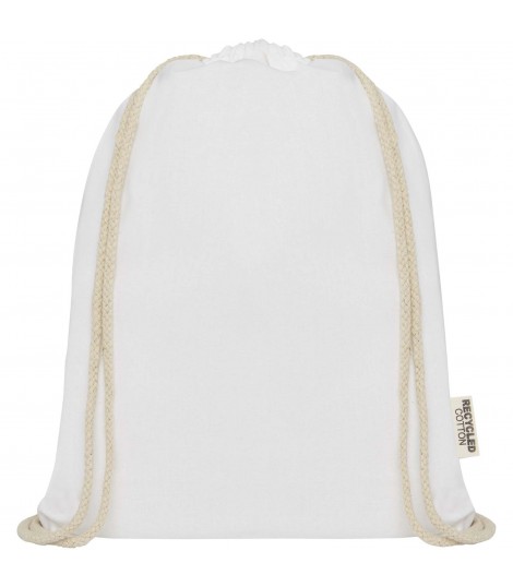 Bolsa con cordon de algodon reciclado GRS de 140 g m Oregon