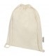 Bolsa con cordon de algodon reciclado GRS de 140 g m Oregon