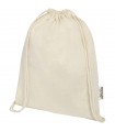 Bolsa con cordon de algodon reciclado GRS de 140 g m Oregon