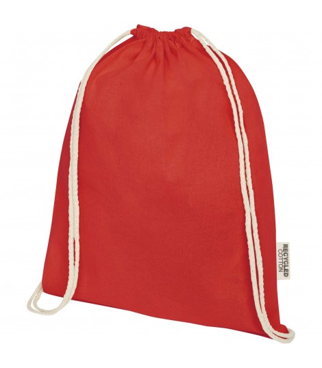 Bolsa con cordon de algodon reciclado GRS de 140 g m Oregon