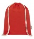 Bolsa con cordon de algodon reciclado GRS de 140 g m Oregon