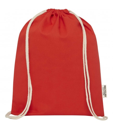 Bolsa con cordon de algodon reciclado GRS de 140 g m Oregon