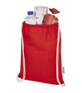 Bolsa con cordon de algodon reciclado GRS de 140 g m Oregon