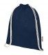 Bolsa con cordon de algodon reciclado GRS de 140 g m Oregon