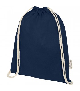 Bolsa con cordon de algodon reciclado GRS de 140 g m Oregon