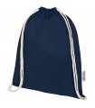 Bolsa con cordon de algodon reciclado GRS de 140 g m Oregon