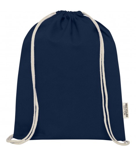 Bolsa con cordon de algodon reciclado GRS de 140 g m Oregon